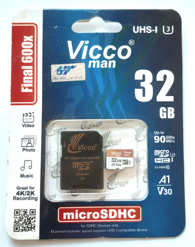 کارت حافظه 32 گیگ با خشاب ویکو من مدل VICCO MAN FINALL600X U3