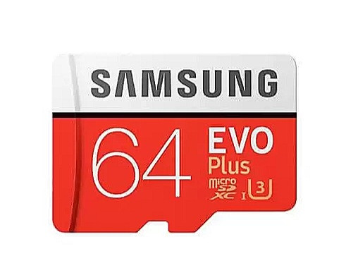 کارت حافظه سامسونگ ظرفیت 64 گیگابایت مدل Evo Plus UHS-I U3 Class 10 با خشاب